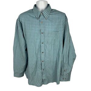 Van Heusen Mens Size XL Plaid Long Sleeve Button-Down Shirt